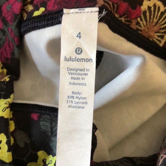 Lululemon 27” Floral Print Leggings - Picture 3 of 3